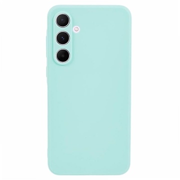 Samsung Galaxy A35 Anti-Fingeraftryk Mat TPU Cover - Cyan