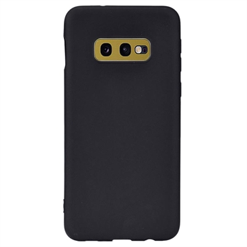 Anti-Fingeraftryk Mat Samsung Galaxy S10e TPU Cover - Sort
