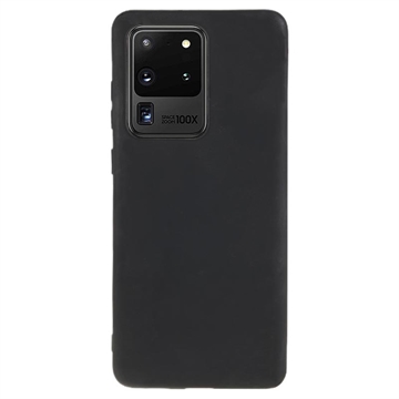 Anti-Fingeraftryk Mat Samsung Galaxy S20 Ultra TPU Cover - Sort