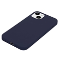 iPhone 15 Anti-Fingeraftryk Mat TPU Cover - Mørkeblå