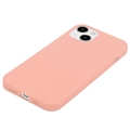 iPhone 15 Anti-Fingeraftryk Mat TPU Cover - Pink