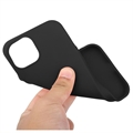 iPhone 15 Plus Anti-Fingeraftryk Mat TPU Cover - Sort