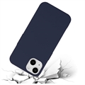 iPhone 15 Plus Anti-Fingeraftryk Mat TPU Cover - Mørkeblå