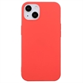 iPhone 15 Plus Anti-Fingeraftryk Mat TPU Cover - Rød