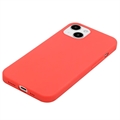 iPhone 15 Anti-Fingeraftryk Mat TPU Cover - Rød