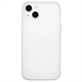 iPhone 15 Anti-Fingeraftryk Mat TPU Cover - Hvid