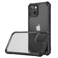 Anti-Shock iPhone 14 Pro Hybrid Cover - Karbonfiber - Sort