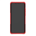 Huawei P30 Pro Anti-Slip Hybrid Cover med Stand - Rød / Sort