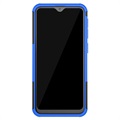 Anti-Slip Samsung Galaxy A20e Hybrid Cover med Stand - Blå / Sort