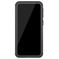 Anti-Slip Samsung Galaxy A40 Hybrid Cover med Stand - Sort