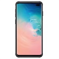 Anti-Slip Samsung Galaxy S10+ Hybrid Cover med Stand - Sort