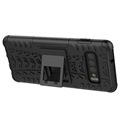 Anti-Slip Samsung Galaxy S10+ Hybrid Cover med Stand - Sort