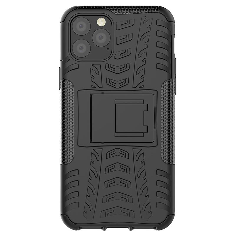 AntiSlip iPhone 11 Pro Hybrid Cover med Stand Sort