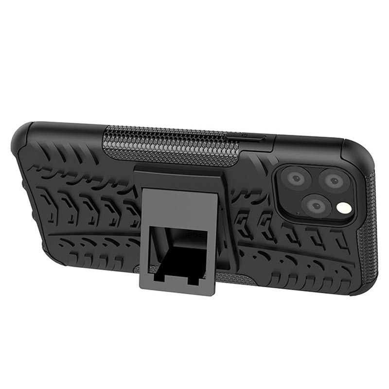 AntiSlip iPhone 11 Pro Hybrid Cover med Stand Sort