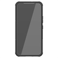 Anti-Slip Samsung Galaxy S22 5G Hybrid Cover med Stand - Sort