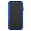 iPhone XR Anti-Slip Hybrid Cover med Stand - Sort / Blå