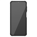 Anti-Slip Samsung Galaxy A12 Hybrid Cover med Stand - Sort
