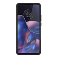 Skridsikkert Motorola Edge (2022) Hybrid Cover med Stativ - Sort