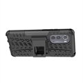 Skridsikkert Motorola Edge (2022) Hybrid Cover med Stativ - Sort