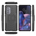 Skridsikkert Motorola Edge (2022) Hybrid Cover med Stativ - Sort