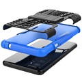 Skridsikker OnePlus 9 Pro Hybrid Cover med Stand - Blå / Sort