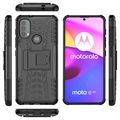 Anti-Slip Motorola Moto E20/E30/E40 Hybrid Cover med Stand - Sort