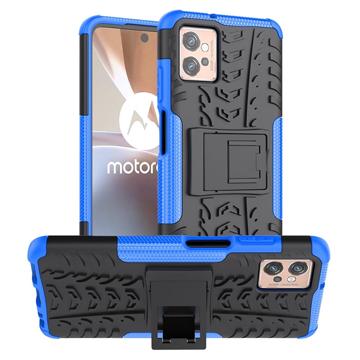 Skridsikkert Motorola Moto G32 Hybrid Cover med Stativ - Blå