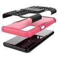 Anti-Slip Realme 7 Hybrid Cover med Stand - Pink / Sort