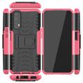 Anti-Slip Realme 7 Hybrid Cover med Stand - Pink / Sort