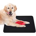 Skridsikker madmåtte i silikone til kæledyr - 47 x 30 cm - Sort