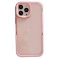 Dobbelt Stativ iPhone 14 Pro Max Hybrid Cover - Pink