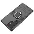 Samsung Galaxy S23 Ultra 5G Hybrid Cover med Ring Holder - Sort