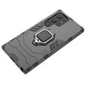 Samsung Galaxy S23 Ultra 5G Hybrid Cover med Ring Holder - Sort