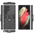 Samsung Galaxy S23 Ultra 5G Hybrid Cover med Ring Holder - Sort