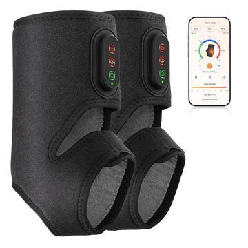 App-styret opvarmet ankelmassager - 2 stk. - sort