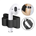 4-in-1 Apple AirPods / AirPods 2 Silicone Tilbehør Sæt - Sort