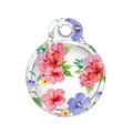 Apple AirTag 1/2 IMD-mønsteret etui med metalspænde - Hibiscusblomster