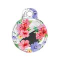 Apple AirTag 1/2 IMD-mønsteret etui med metalspænde - Hibiscusblomster