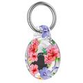 Apple AirTag 1/2 IMD-mønsteret etui med metalspænde - Hibiscusblomster
