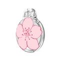 Apple AirTag 1/2 IMD-mønsteret etui med metalspænde - Enkelt blomst
