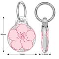 Apple AirTag 1/2 IMD-mønsteret etui med metalspænde - Enkelt blomst