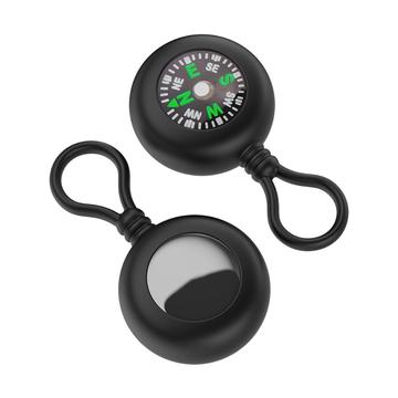 Apple AirTag 1/2 silikoneetui med kompas - sort