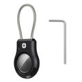 Apple AirTag/AirTag 2-etui med trådrem i rustfrit stål