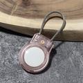 Apple AirTag/AirTag 2-etui med trådrem i rustfrit stål - gennemsigtig pink