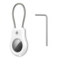 Apple AirTag/AirTag 2-etui med trådrem i rustfrit stål - hvid