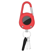 Apple AirTag 1/2 Clip-And-Go etui med karabinhage - Rød