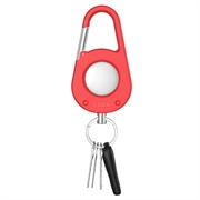 Apple AirTag 1/2 Clip-And-Go etui med karabinhage - Rød
