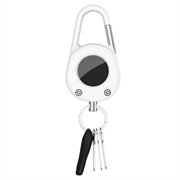 Apple AirTag 1/2 Clip-And-Go etui med karabinhage - Hvid