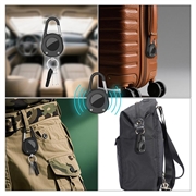 Apple AirTag 1/2 Clip-And-Go etui med karabinhage - Hvid