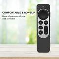 Apple TV 4K Siri Remote 3. gen Silikone Beskyttelsesetui med Håndledsrem - Sort